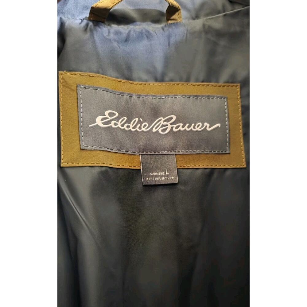 Eddie Bauer Jacket Womens Large Antique Bronze Twisp Down 650 Fill Sherpa Fleece - Picture 11 of 16